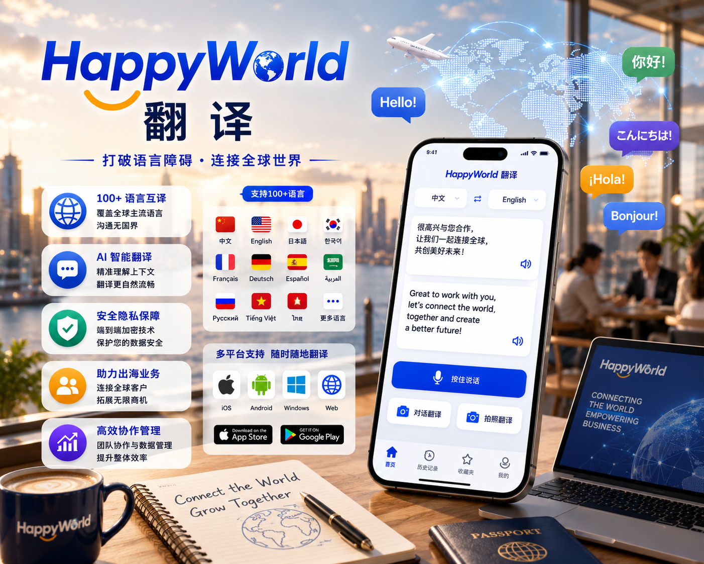 HappyWorld如何下载安装应用并完成启动操作？